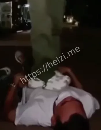 一米八汉子街头服从训话