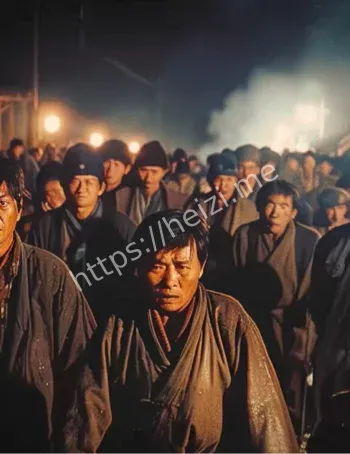 唐山废墟上空无声行军四十分钟