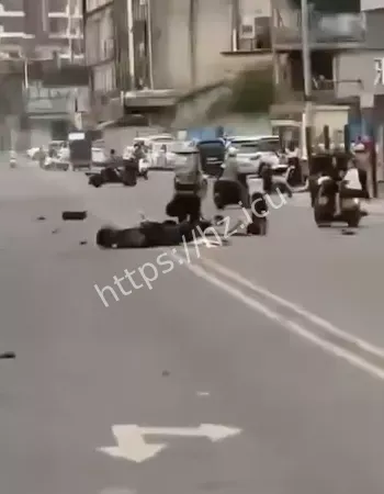 钦州新兴街车祸