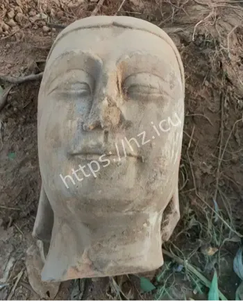 汾阳村民挖出北魏佛首
